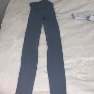 blue charcoal lululemon wrap waist align leggings